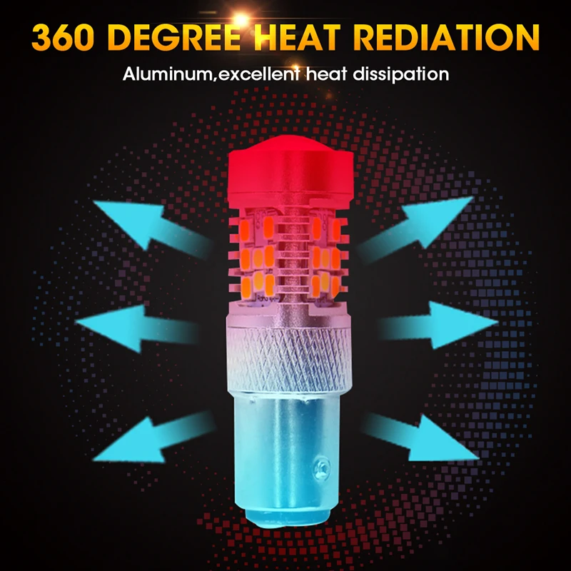 Roadot 2X высокое Мощность 28 SMD 1157 Dual Цвет горки светодиодный лампы для спереди