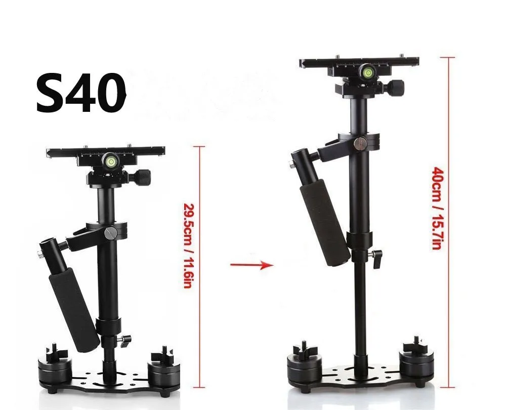 S40 Ручной Стабилизатор Steadycam 40 см Steadicam для Canon 5d3 60d 750d Nikon d90 d850 GoProDSLR видео DSLR штатив