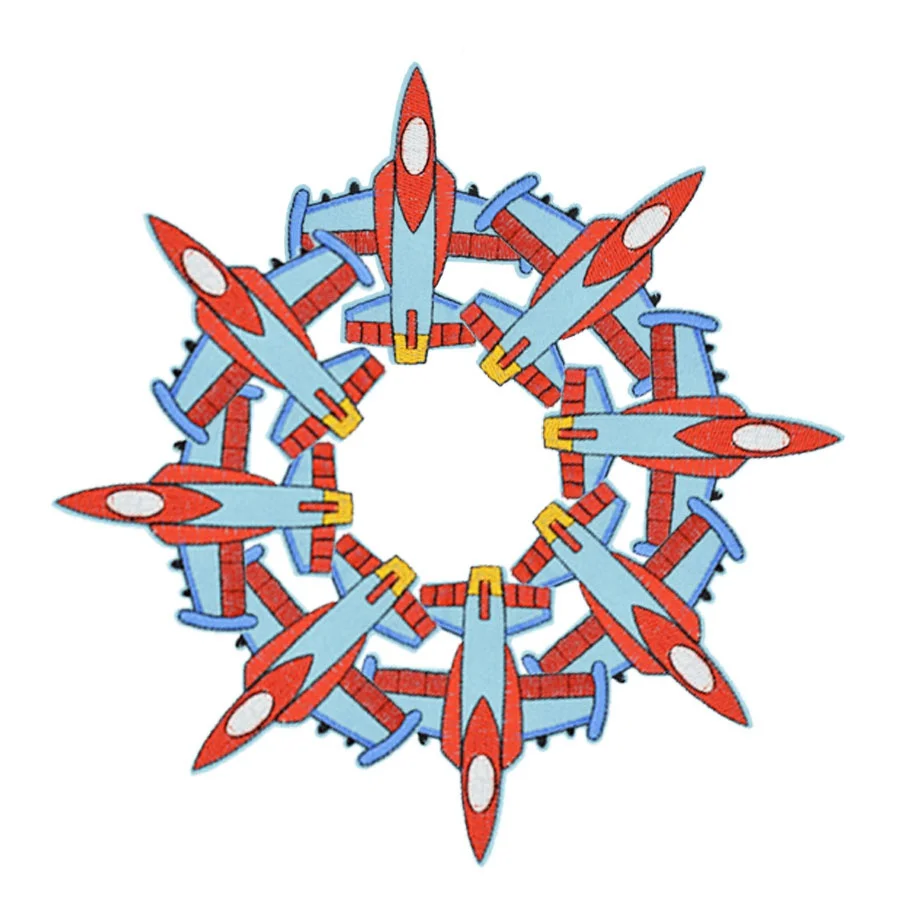 Сделай Сам накладки в виде самолета для одежды Железная вышитая нашивка