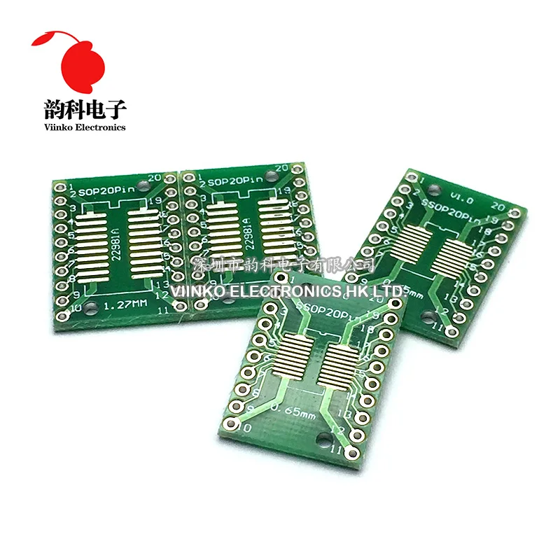 10 шт. TSSOP20 SSOP20 SOP20 to DIP20 плата для переноса DIP Pin шаг адаптер|Односторонняя PCB| |