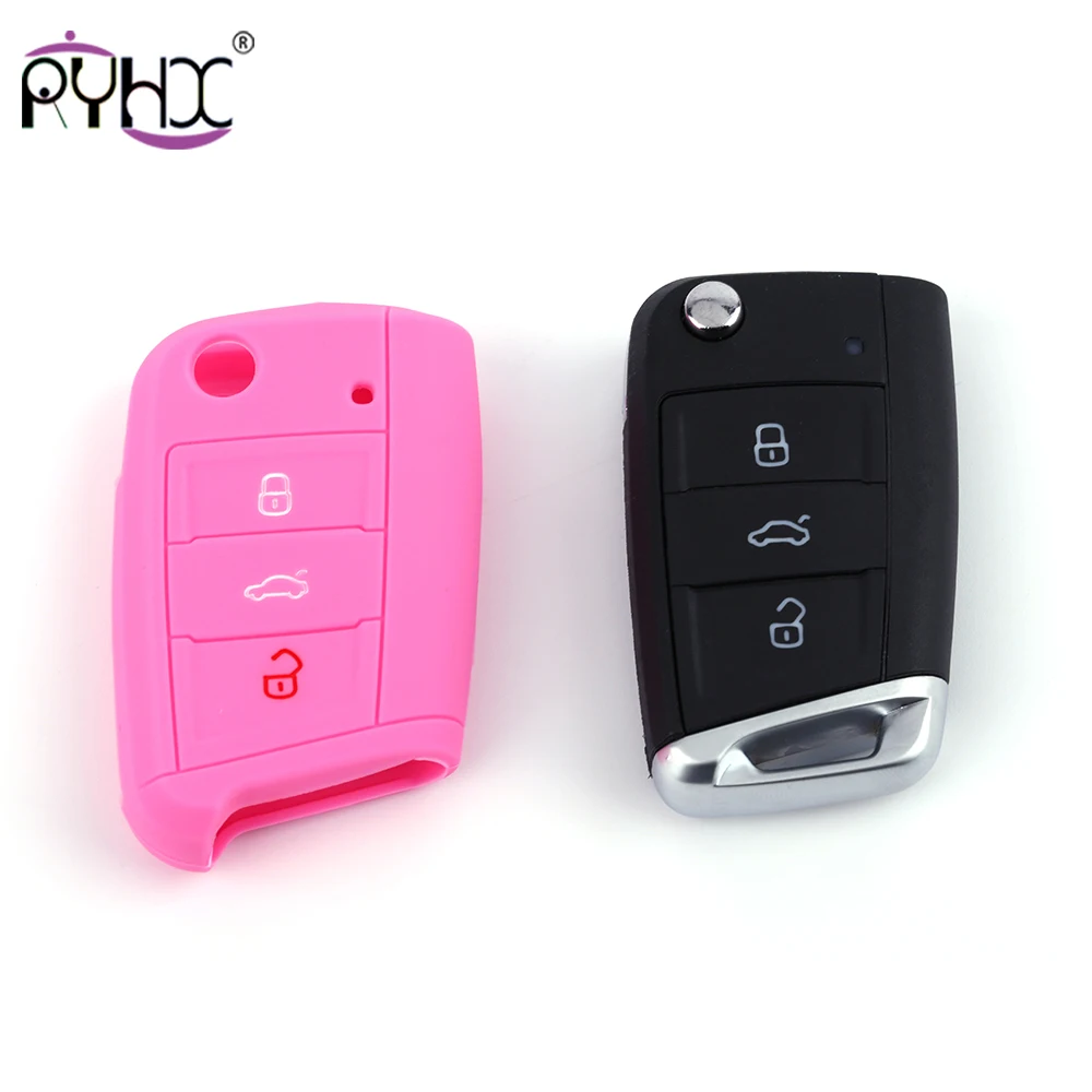 RYHX Eco Friendly Durable Car Accessories Silicone Key Cover For Golf Skoda Polo Octavia Rapid Yeti Passat | Автомобили и