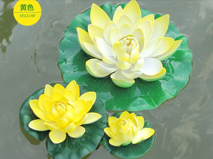 29 см диаметр красивый искусственный цветок лотоса для свадебного украшения