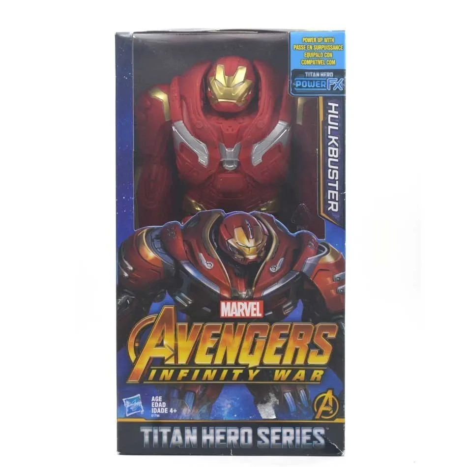 Hulkbuster with box 30 см Marvel Мстители 4 конечная игра игрушка танос Халк человек паук Железный человек Тор Росомаха Черная пантера Веном фигурка ребенка - Цвет: Hulkbuster with box