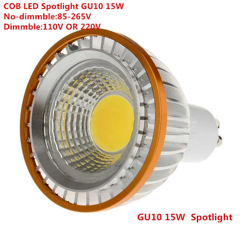 10 шт. светодиодные лампы COB PAR20 220 В 110 с регулируемой яркостью GU10 15 Вт|dimmable gu10|led