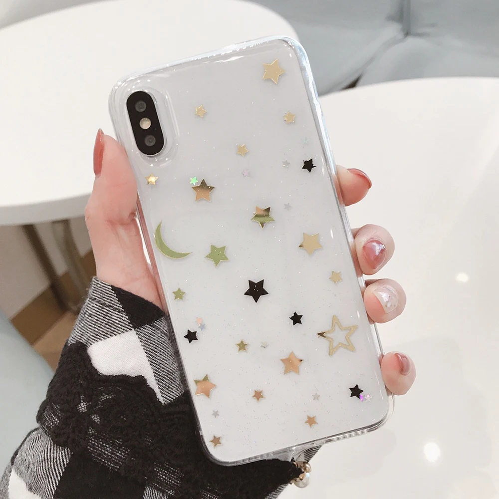 Чехол для телефона Sttary Star iPhone 7 8 Plus X XS MAX Мягкий защитный чехол девочек чехлы 6 6S |