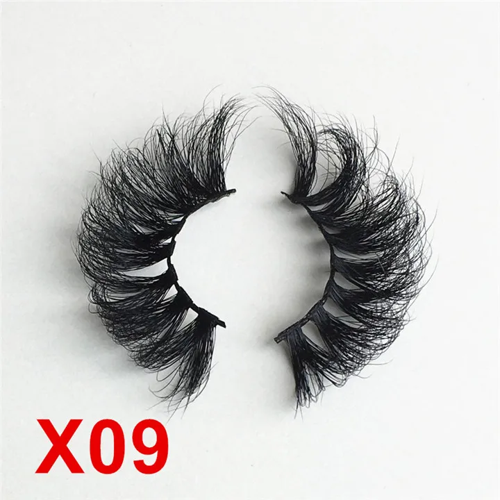 3 pairs X09 3 пары/партия, с фокусным расстоянием 25 мм Ложные макияж ресниц 3D норковые Накладные ресницы ручной работы с фокусным расстоянием 25 мм ресницы пушистые накладные ресницы Faux Cils Maquiagem - Цвет: 3 pairs X09