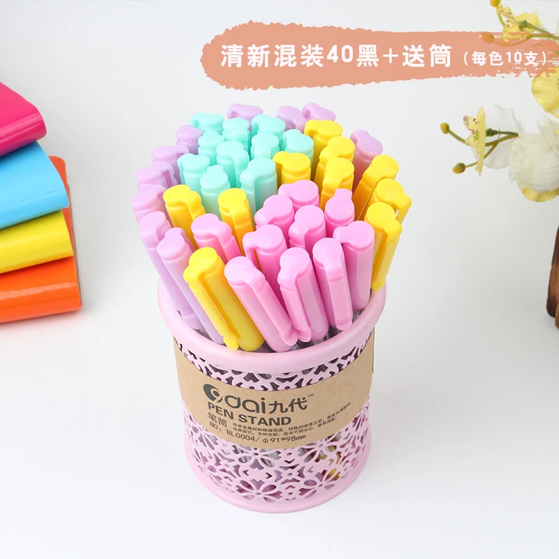 Корейская креативная Милая гелевая ручка JIUDAI для учеников углеродная черная