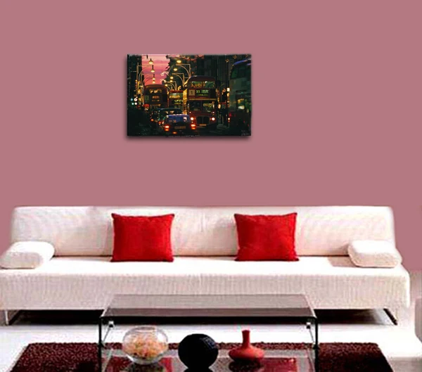 Картина на холсте удивительный город ночь картина из фото живой Лондона