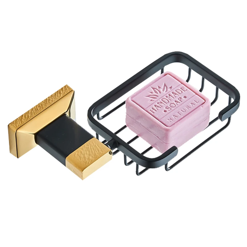 Твердая латунь настенный мыло решетчатая корзина для бумаги стойки двойное