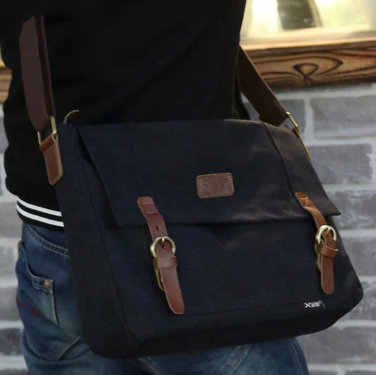 Мужская винтажная Холщовая Сумка X Online 041717|men canvas bag|shoulder bagscanvas bag |