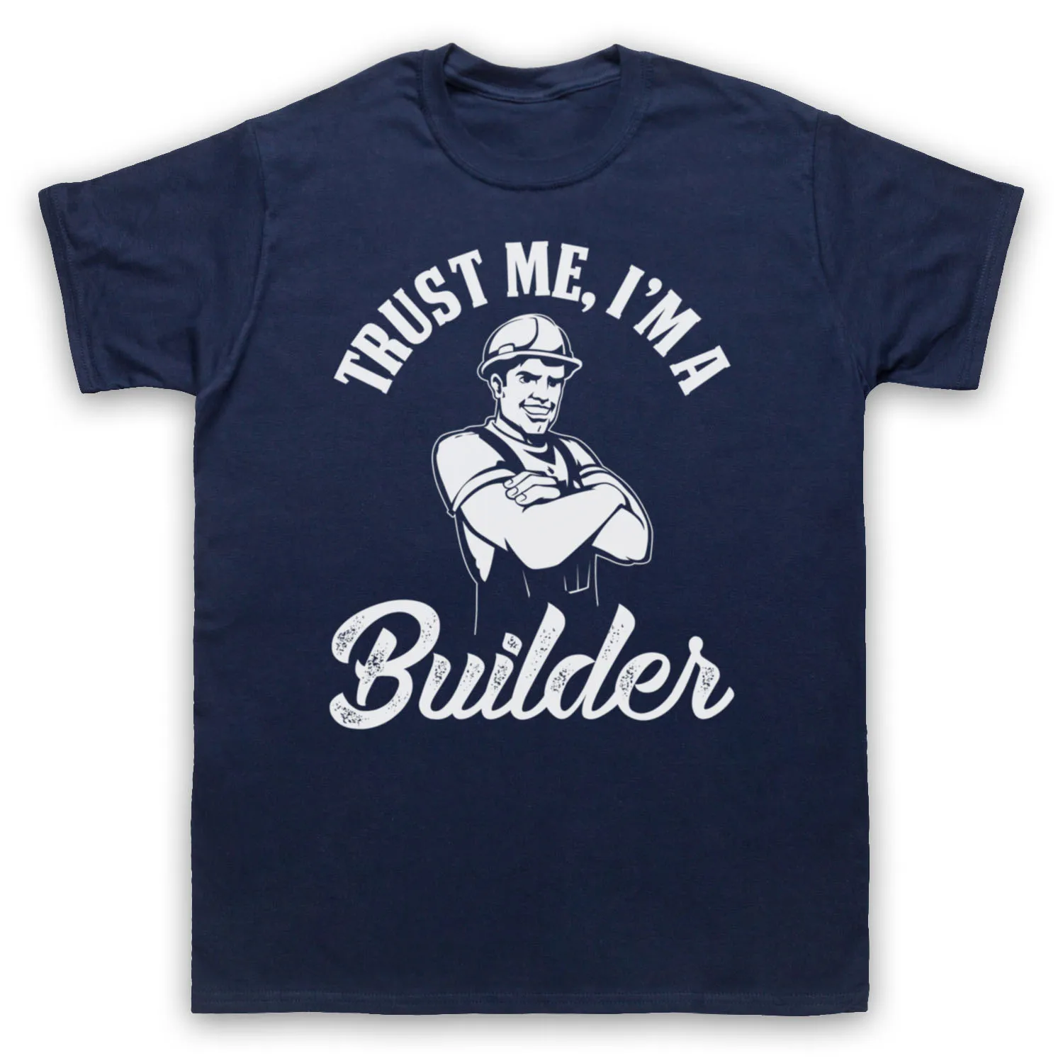 Футболка мужская с надписью Trust Me I A Builder 100% хлопок | Мужская одежда