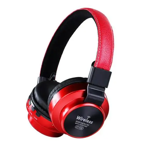 Красный Складные беспроводные наушники Bluetooth 5,0, Накладные наушники, стерео, Спортивная гарнитура, игровая гарнитура, снижающие шум, наушники, наушники, TF карта - Цвет: Красный