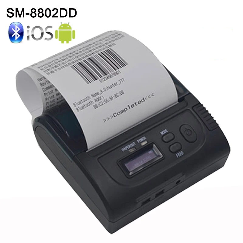

Термопринтер bluetooth 80 мм, ЖК-дисплей USB 80 мм, термопринтер Bluetooth для чеков IOS/android портативный принтер