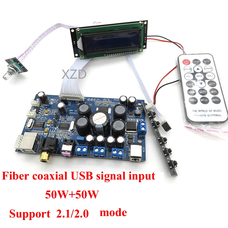 Lusya STA350 2,1 усилитель высокой мощности 25 Вт* 2+ 50 Вт с коаксиальным волокном USB вход поддержка 2,1/2,0 режим T0165