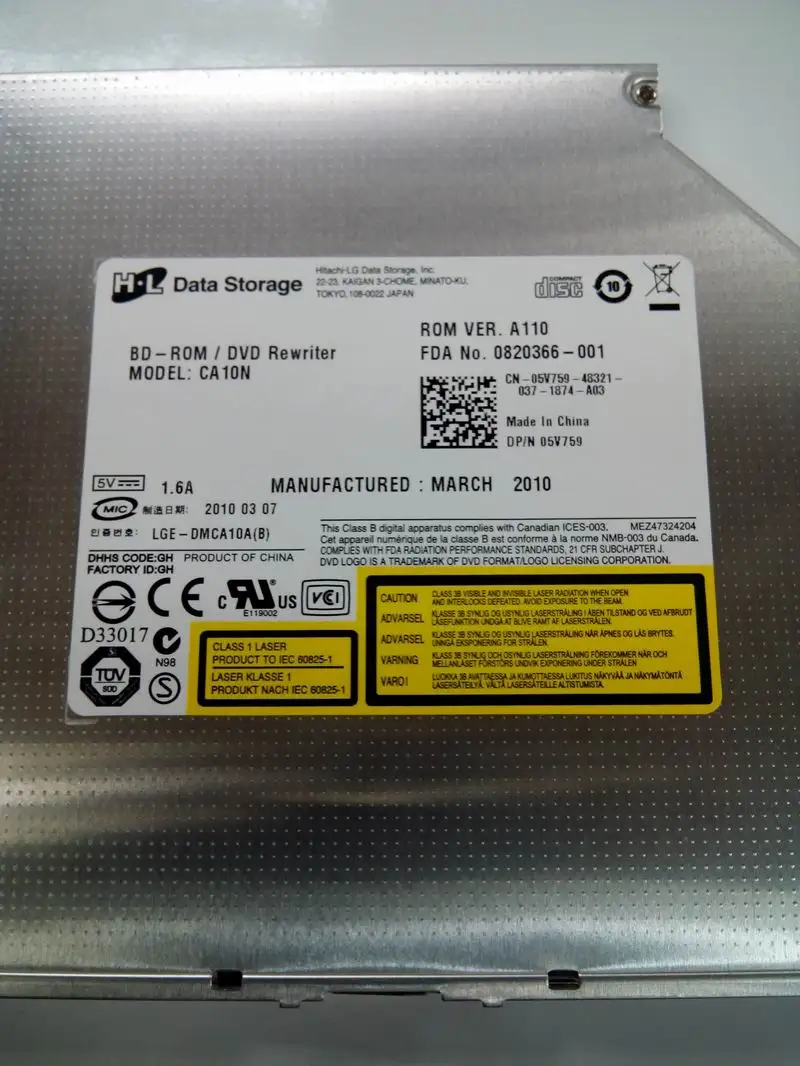 Бесплатная доставка LG HL CA10N Blu-Ray плеер комбинированный Speler Player 8X DVD RW DL горелка