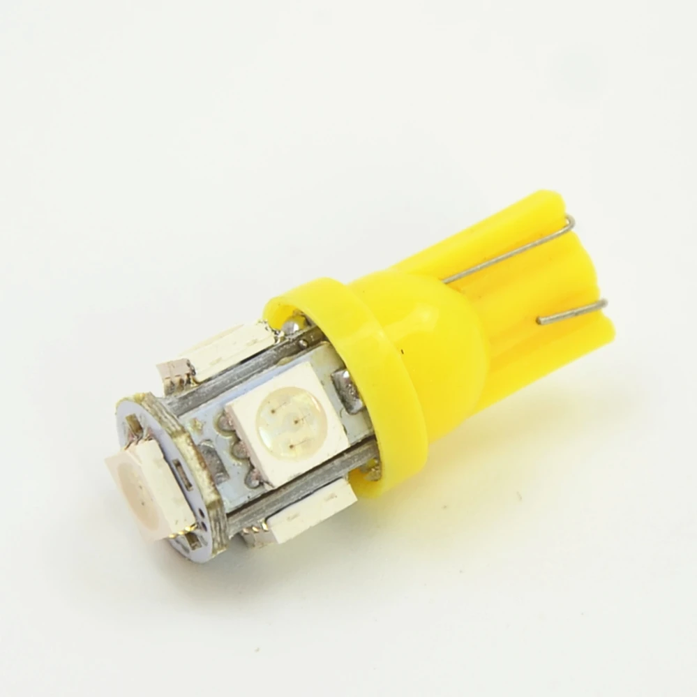 6 шт. большая акция T10 W5W 168 194 Янтарный 5050 SMD 5 LED Автомобильные Боковые клиновидные