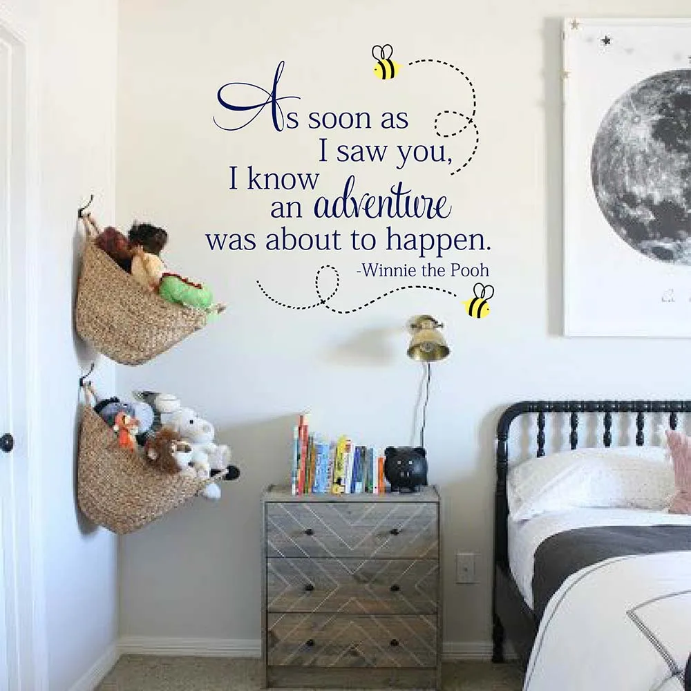 

As soon as I saw you I knew an Adventure is about to Happen Winnie the Pooh Wall Quote Decal Winnie the Pooh Nursery Decor 856Q