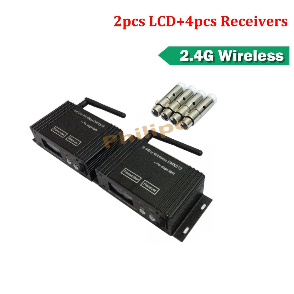 Новый беспроводной контроллер DMX Box XLR трансивер передатчик 2 шт. и приемник 4 DMX512