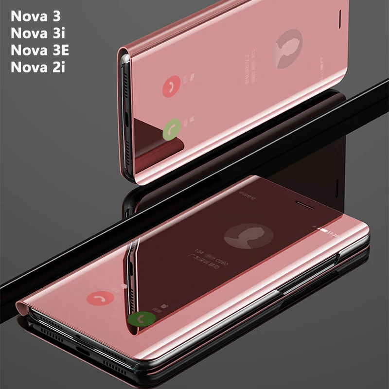 Откидной Чехол для телефона с умным зеркалом чехол HuaWei Nova 3i Nova3 3 3E 2i кожаный