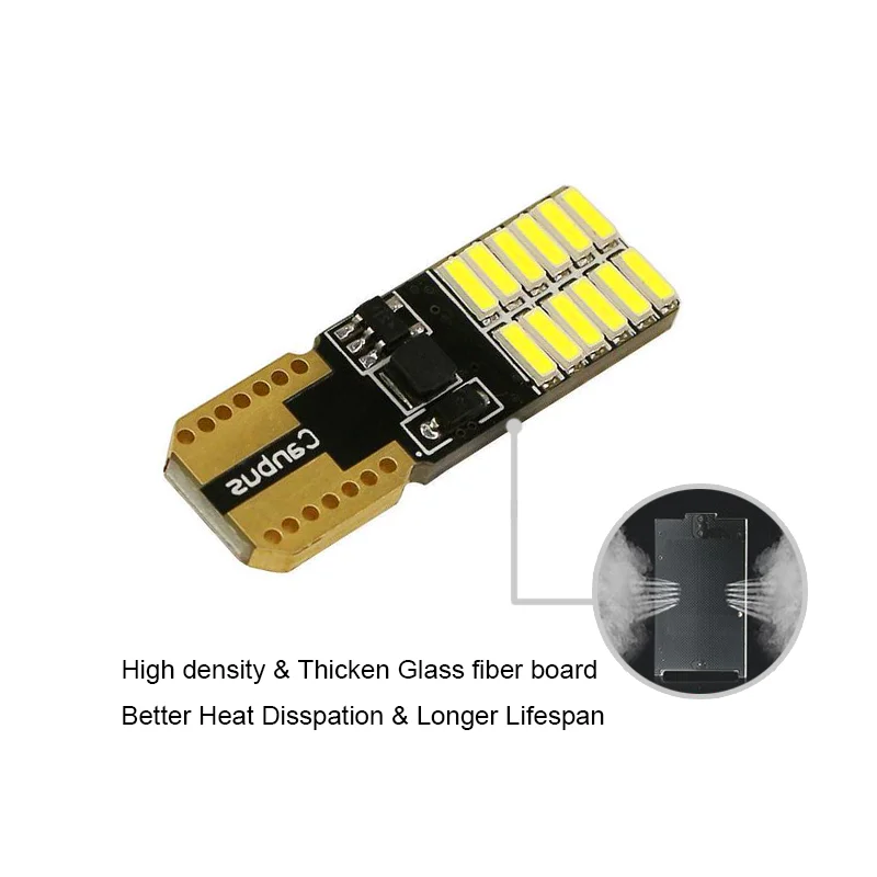 2x T10 W5W 168 CANBUS без ошибок 4014 CREE чип LED авто DRL Замена габаритный фонарь парковки