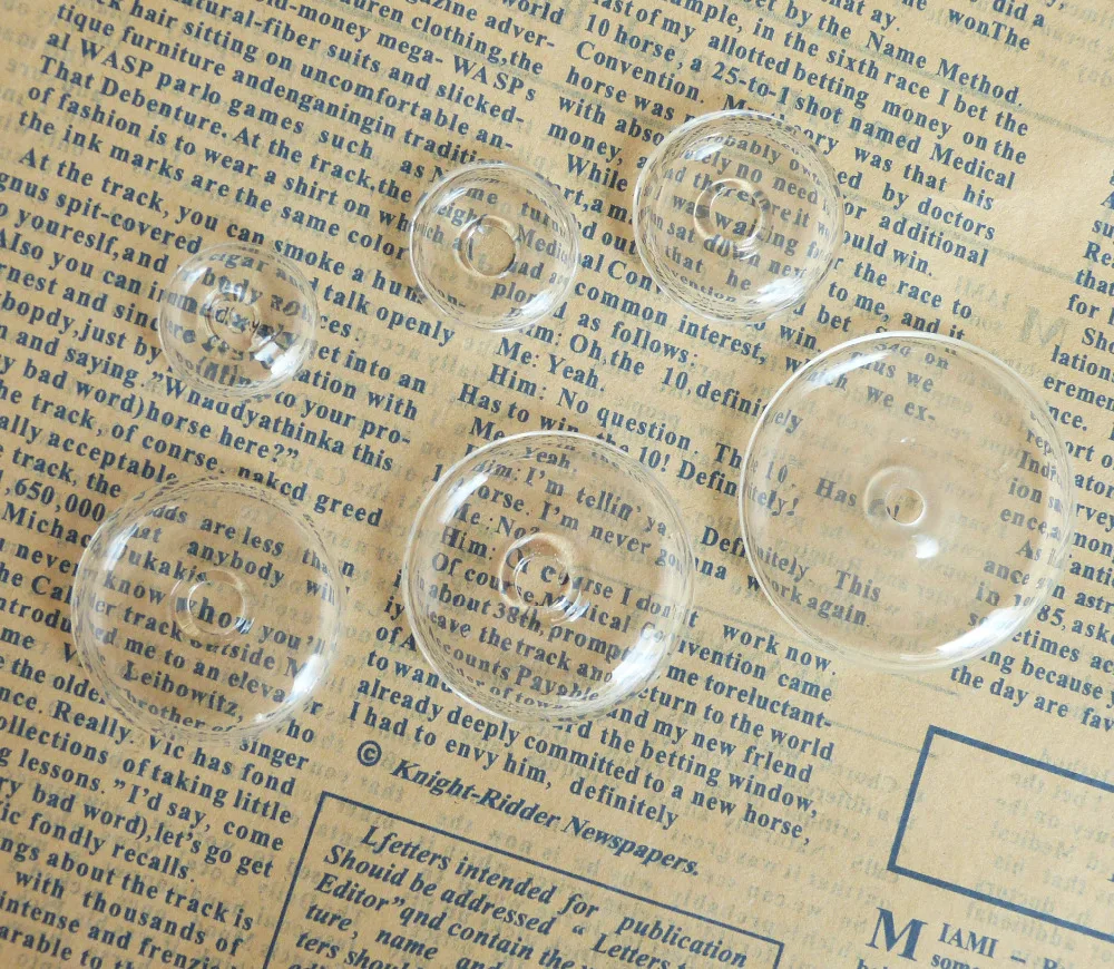 Плоская Круглая прозрачная стеклянная бутылка для жидкости флакон сделай сам 16x6