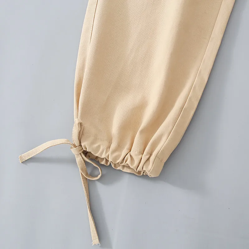 BF уличная Повседневное женские брюки-карго с эластичной резинкой Штаны высокой