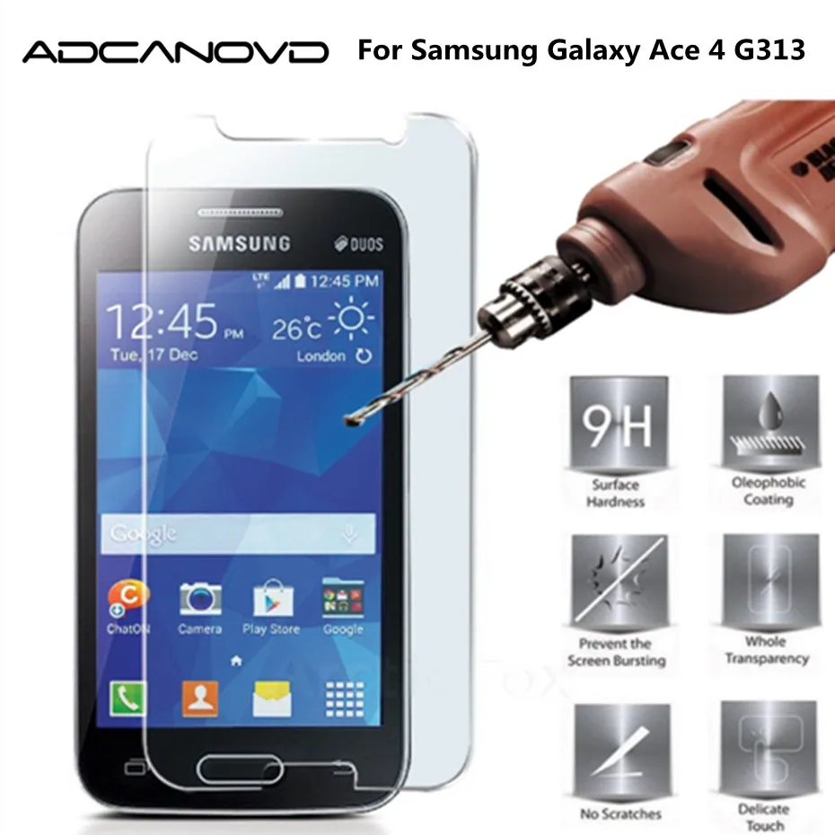 Ультратонкое защитное стекло 9H для Samsung Galaxy Ace 4 Lite Duos закаленное Trend 2 G313|Защитные