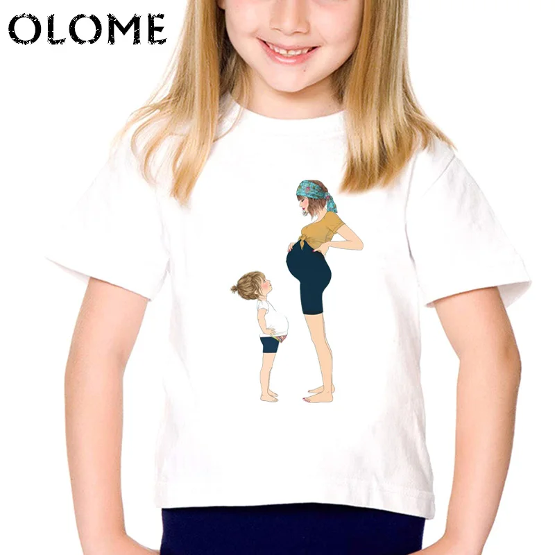 Футболки с надписью Super Mom/kids/girl забавные повседневные милые футболки Love для мамы
