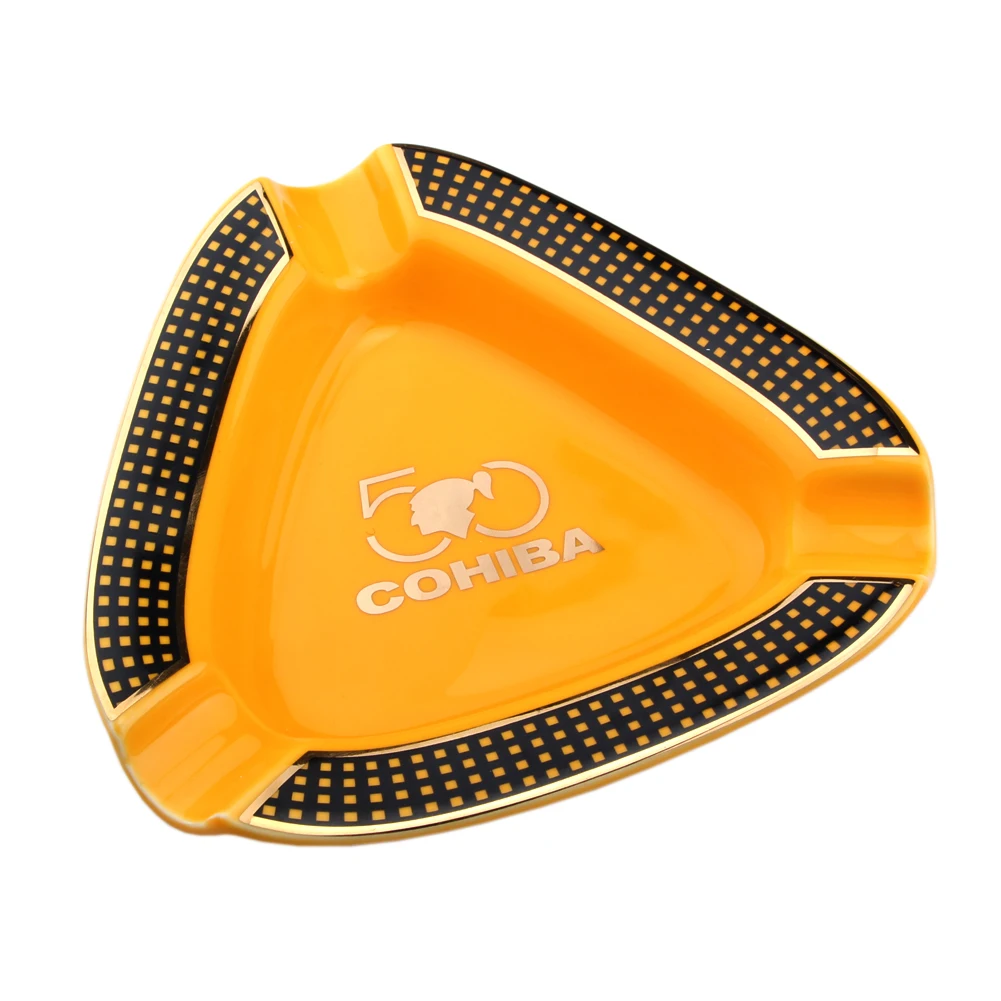 COHIBA керамическая пепельница для сигар круглые гаджеты переносные 3 портсигар