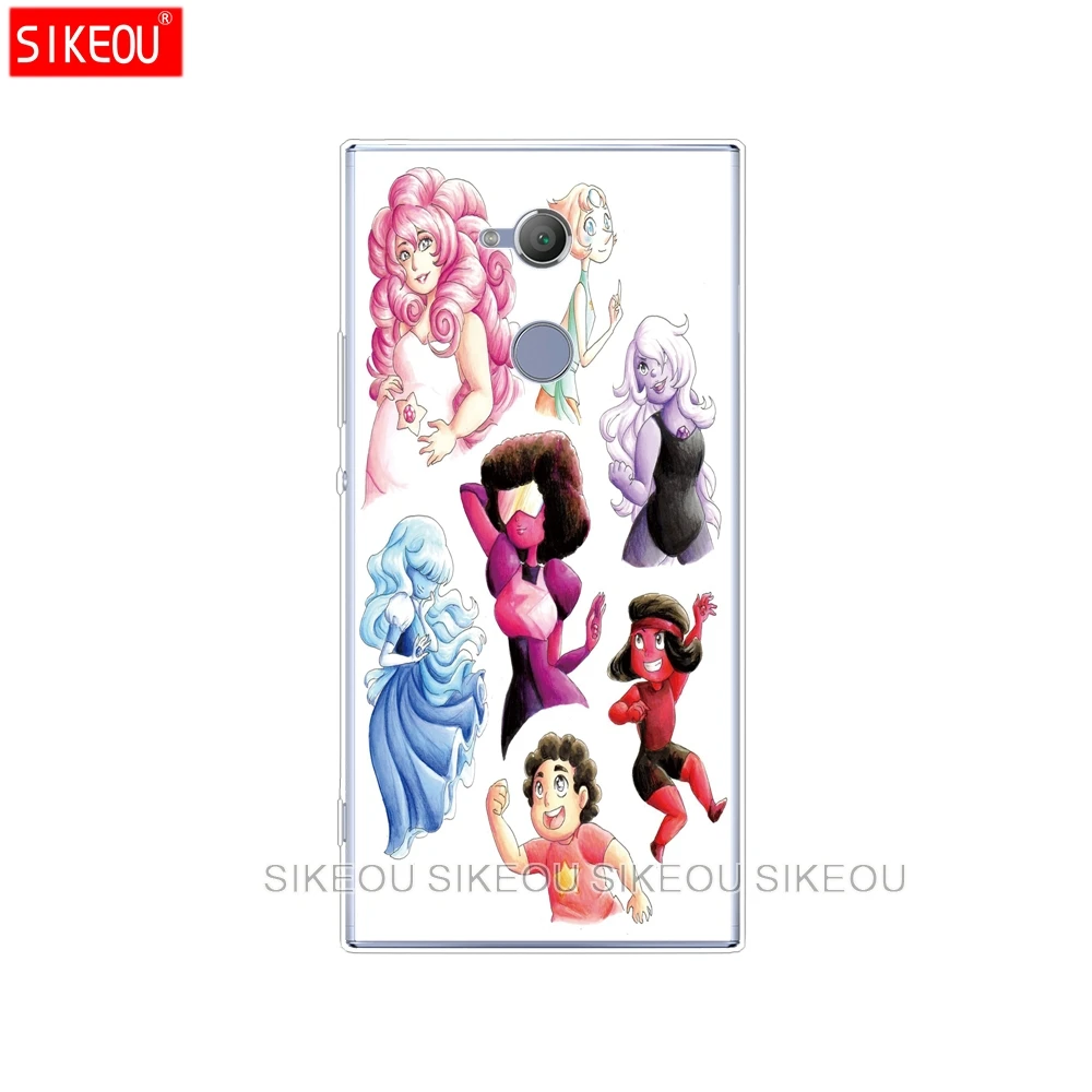 Силиконовый чехол для телефона sony xperia XA1 XA2 ULTRA PLUS L1 L2 XZ1 XZ2 compact XZ PREMIUM crystal gems steven