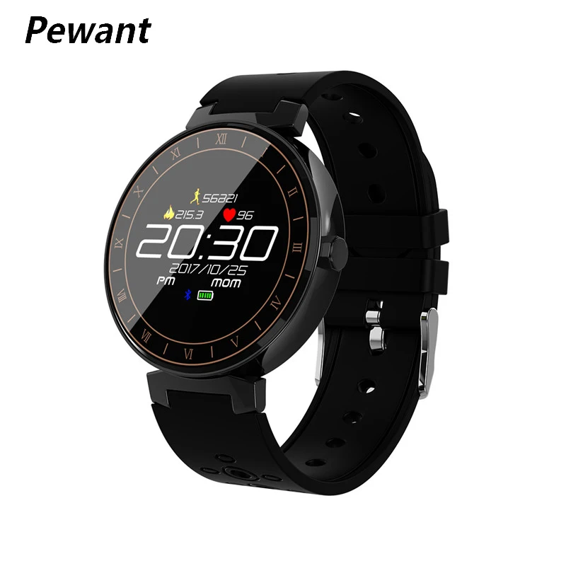 Pewant Смарт часы с Bluetooth умные IP68 Водонепроницаемый монитор сердечного ритма
