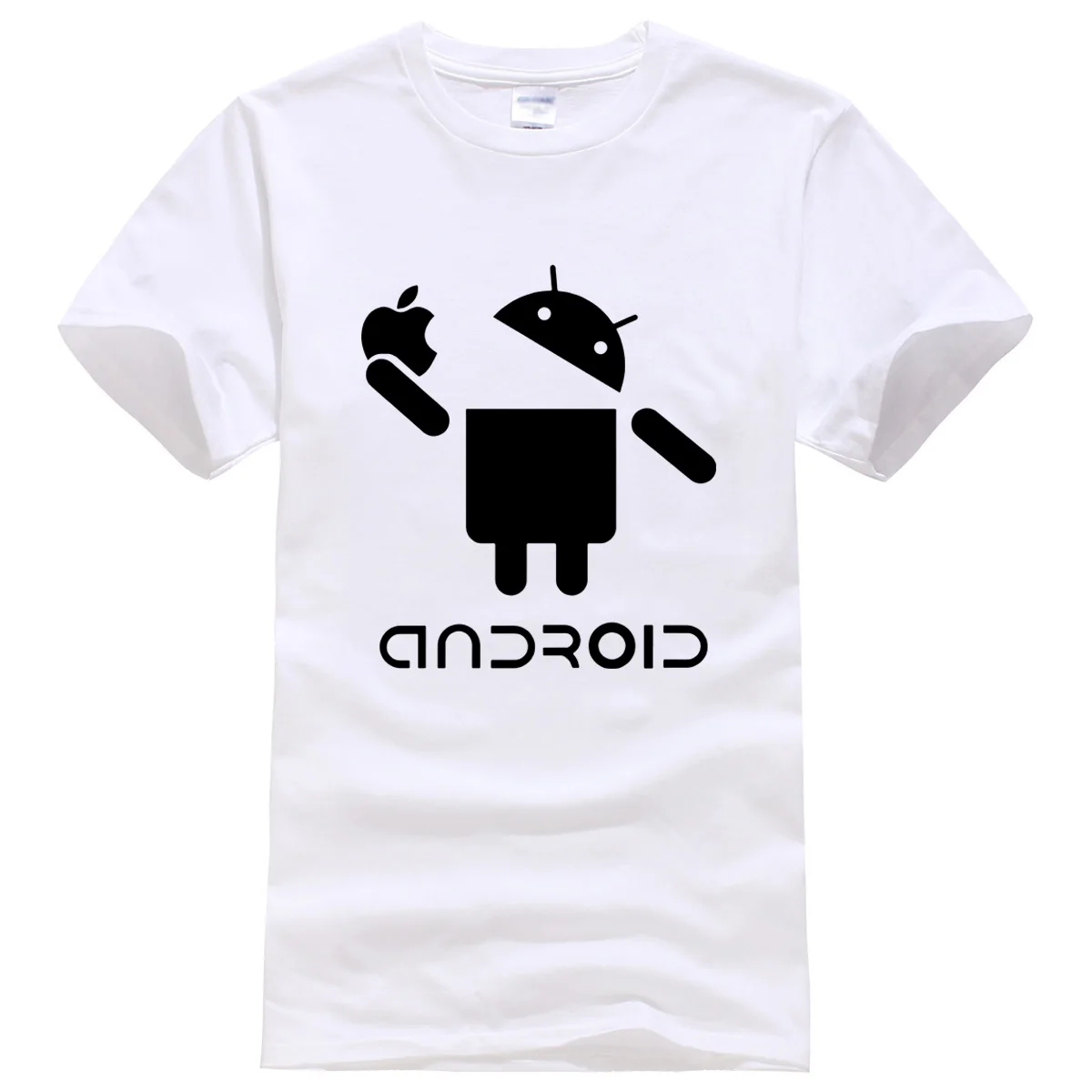 white1 Для мужчин Android Творческий Novetly футболка Забавный дизайн с принтом букв короткий рукав футболки для девочек Летняя мода хип хоп Уличная - Цвет: white1