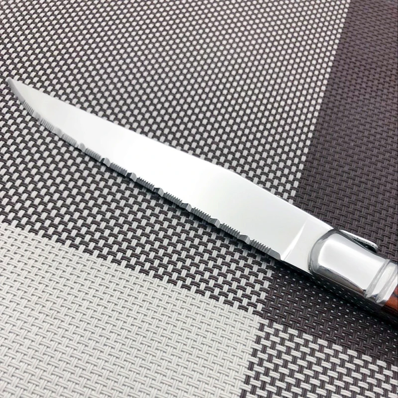 Стиль Laguiole ножи из нержавеющей стали для стейка деревянные ножи для стейка столовый нож с деревянной ручкой столовые приборы столовый нож Ресторан