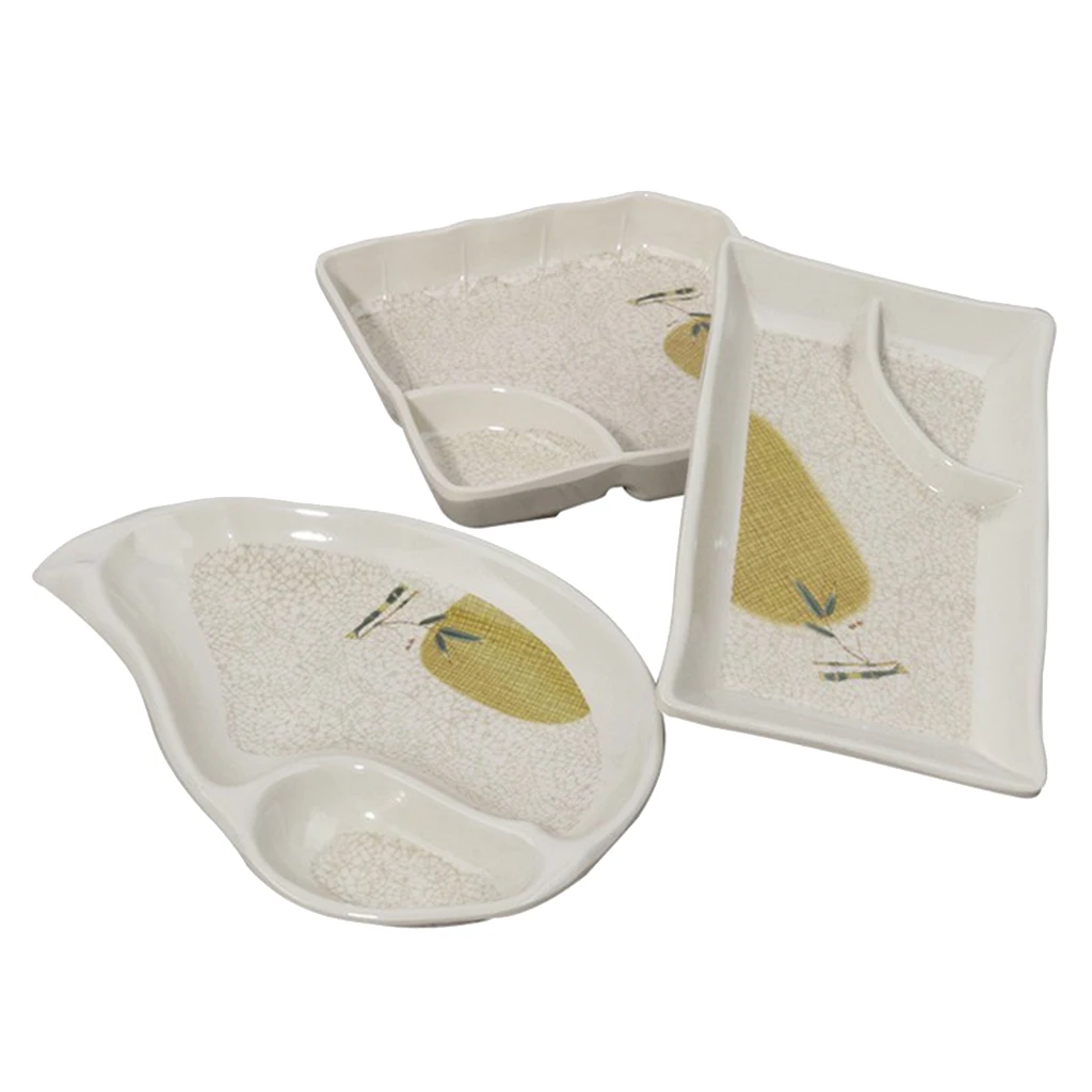 2 отсека многоразовый соус блюдо сторона приправа посуда для приправ суши соевый