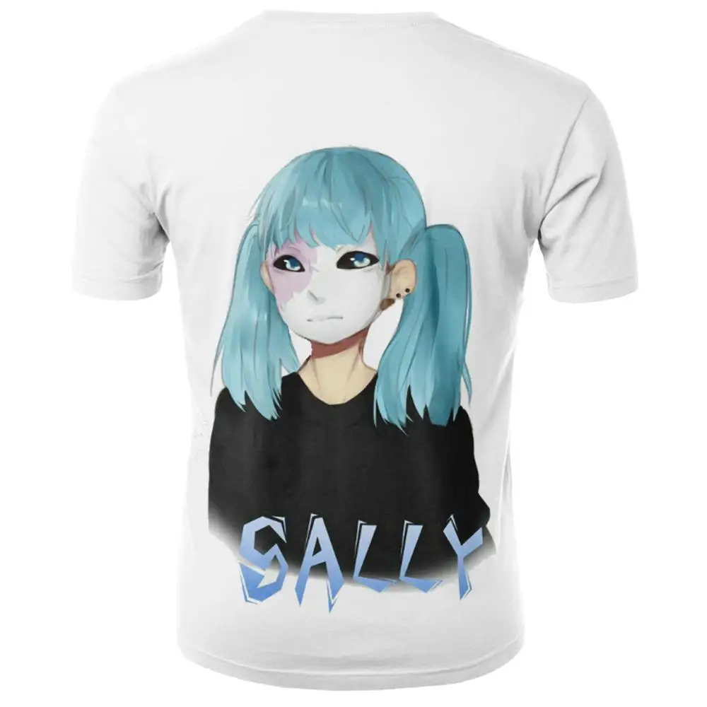 Мужская футболка с объемным принтом Sally Face летние свободные футболки для