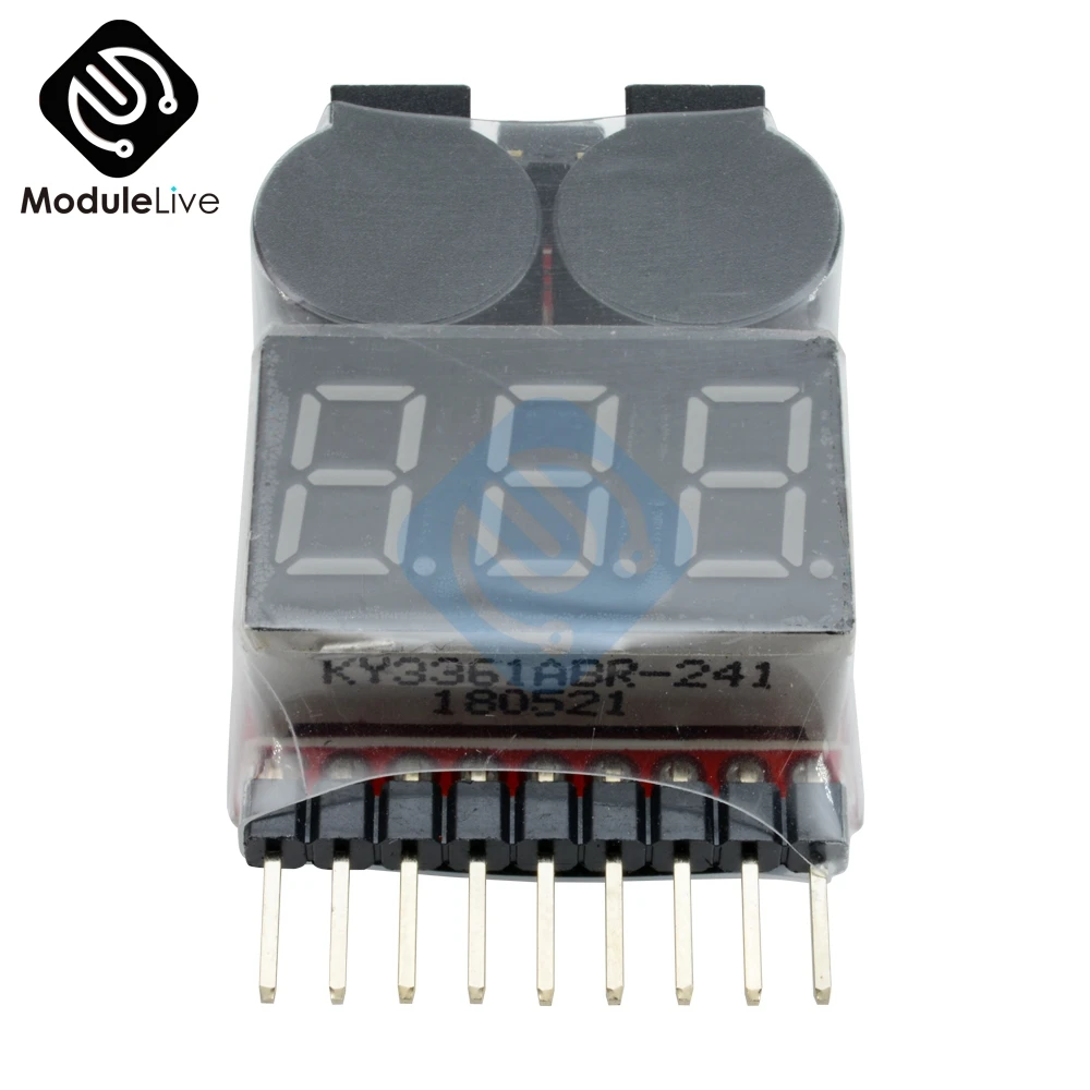 1-8S тестер низкого напряжения батареи звуковой сигнал 1-8S Lipo/li-ion/Fe напряжение батареи 2в1 Тестер для RC кольцо BB