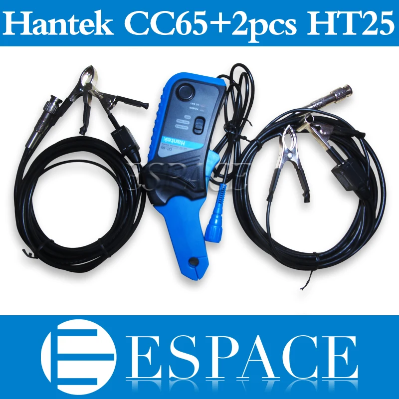 Hantek CC 65 AC/DC клещи с BNC соединителем + 2 шт HT25 Авто зажигания зонд бесплатная