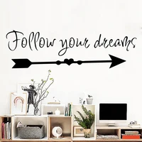 new design quotes follow you dreams home decoration accessories for kids rooms home bedroom decor art decal