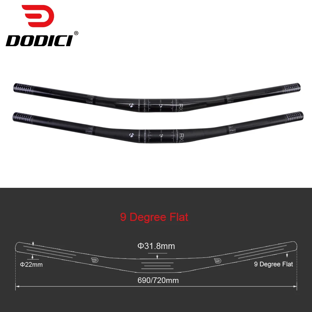 

Горный велосипед Hot RXL XXX, 9 градусов, углеродный, плоский, для велосипедного руля, на руль горного велосипеда, углеродный, глянцевый матовый UD, 31,8*690/720 мм