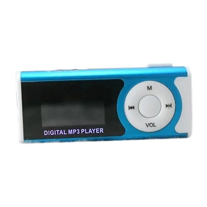 MP3 плеер поддержка 16 Гб Micro SD TF карта USB зажим мини LED Портативный ЖК Jun30