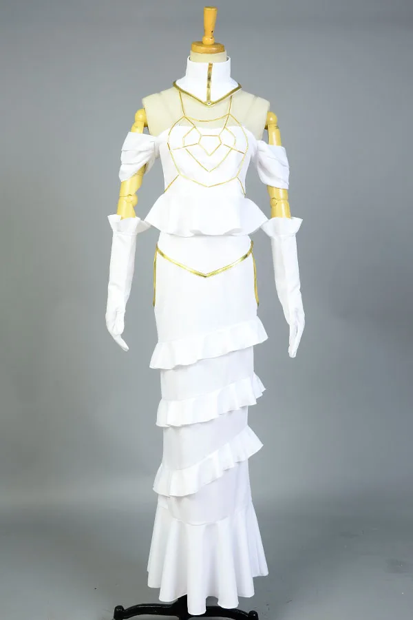 Overlord Albedo косплей костюм женщины Хэллоуин белое платье
