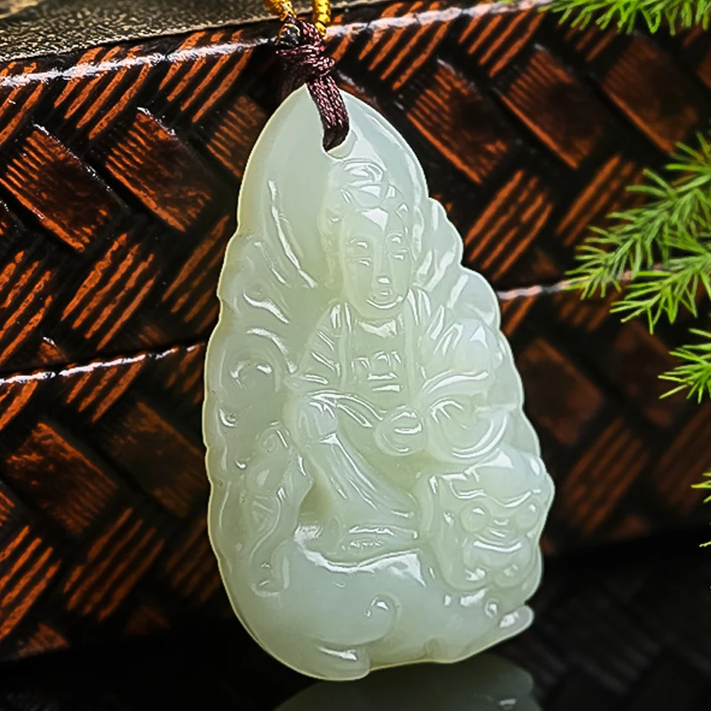 Hetian Yu is a rabbit Wenshu Yusa pendant the name of Buddha patron saint Xiao Guanyin | Украшения и аксессуары