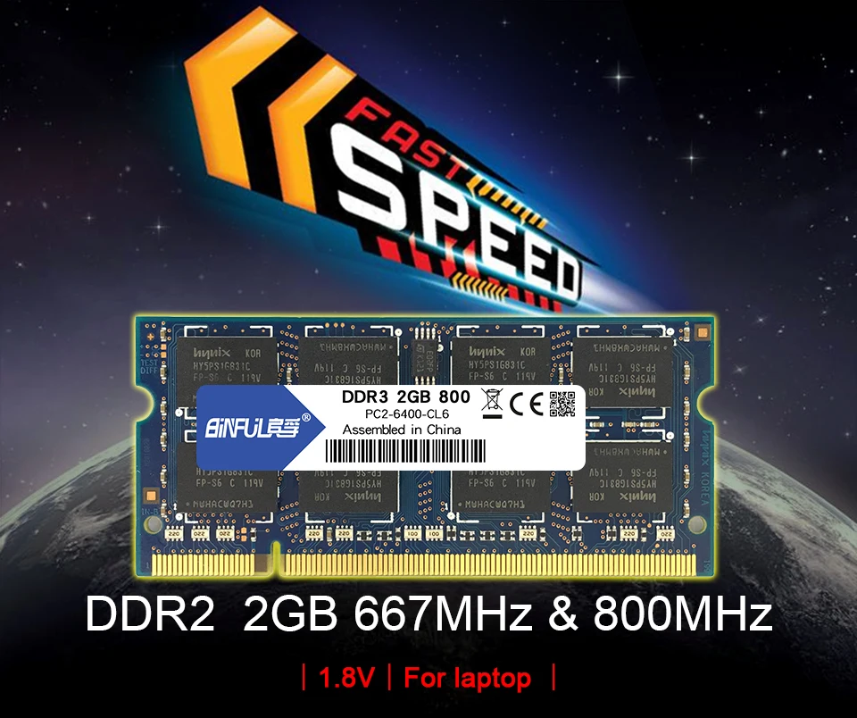 Binful 4 Гб(2x2 Гб) DDR2 2 ГБ 800 МГц 667 МГц 200pin ноутбук оперативная память 2x двухканальный PC2-6400 PC2-5300 ноутбук SODIMM ram 1,8 в