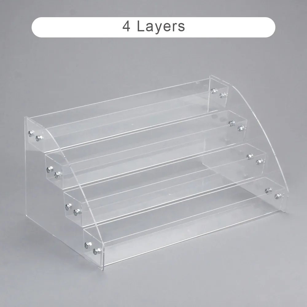 4 Layers 1 To 7 Tier Nail Polish Rack Nail Art Tools Acrylic Display Holder Manicure Stand Cosmetics Storage Makeup Organizer Equipment - Цвет: 4 Layers