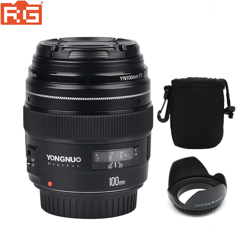 Объектив Yongnuo YN100mm F2 YN 100mm F2/C телеобъектив среднего размера для Canon EF крепление 5D IV