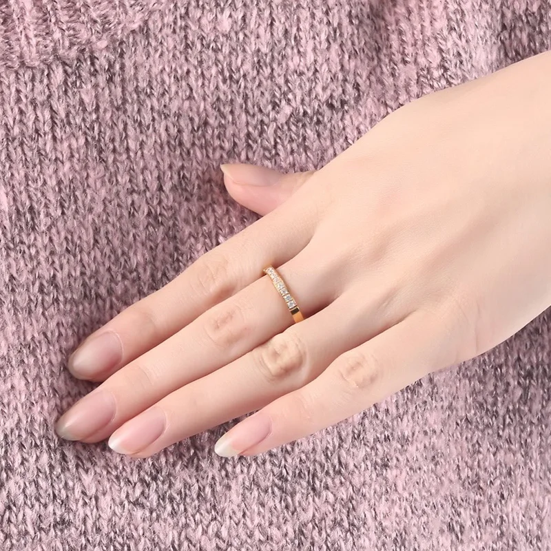 3 мм тонкое циркониевое кольцо из нержавеющей стали кольца для женщин розовое