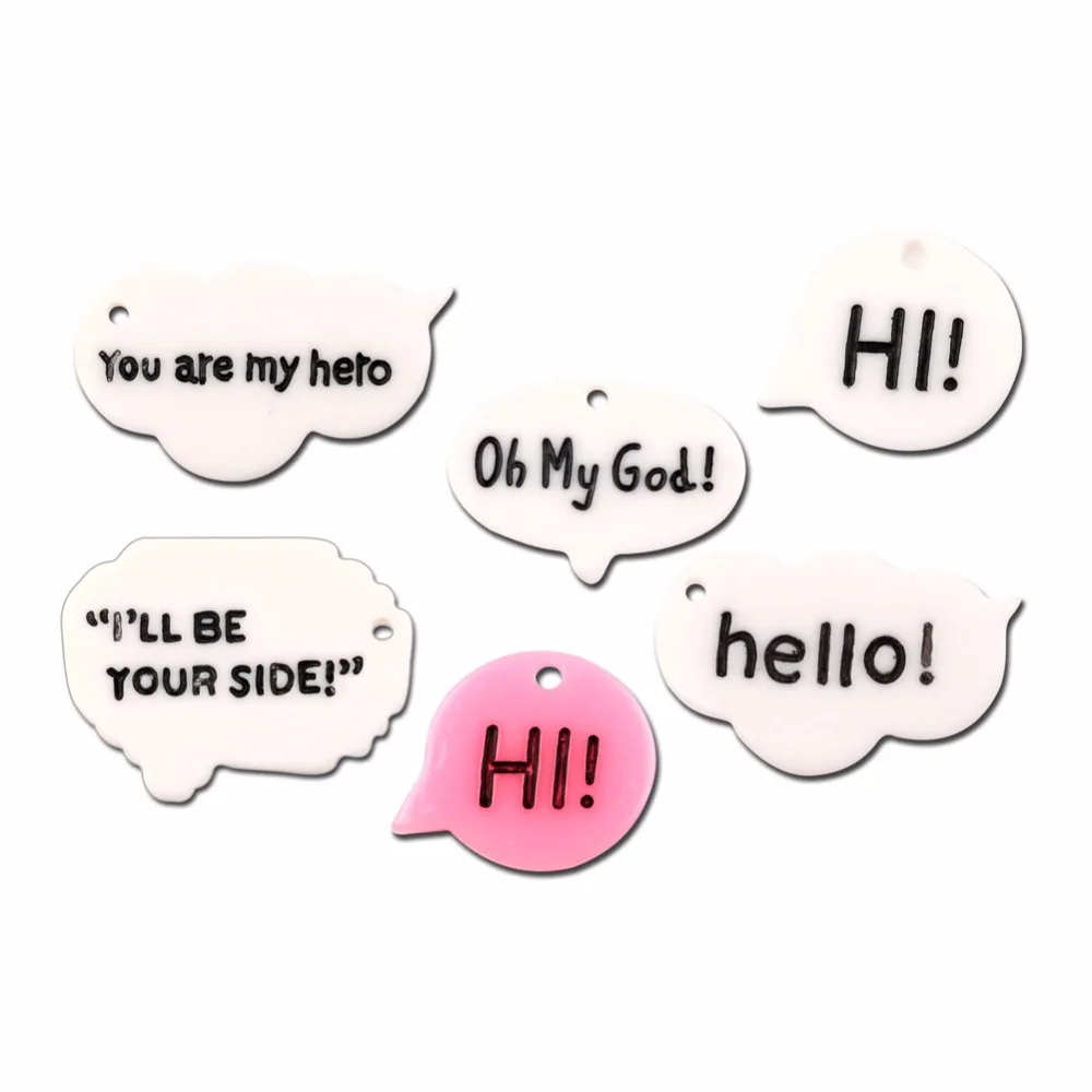 LF 20 шт. полимерные буквы украшения поделки с плоским основанием кабошон для