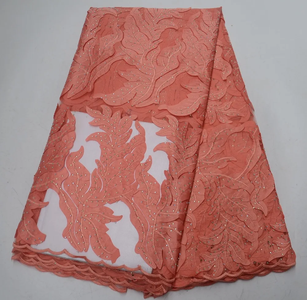 2019 Высококачественная африканская кружевная ткань с камнями тюль новый дизайн