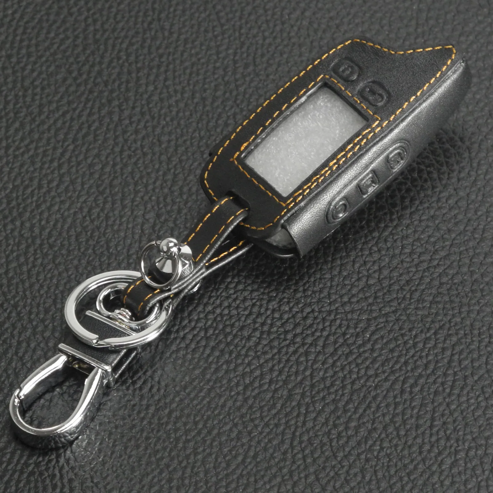 Jingyuqin кожаный чехол для ключей Tomahawk TW9010 TW9020/TW4000/TW701 ЖК-пульт дистанционного управления брелок крышка двухсторонняя Автомобильная сигнализация