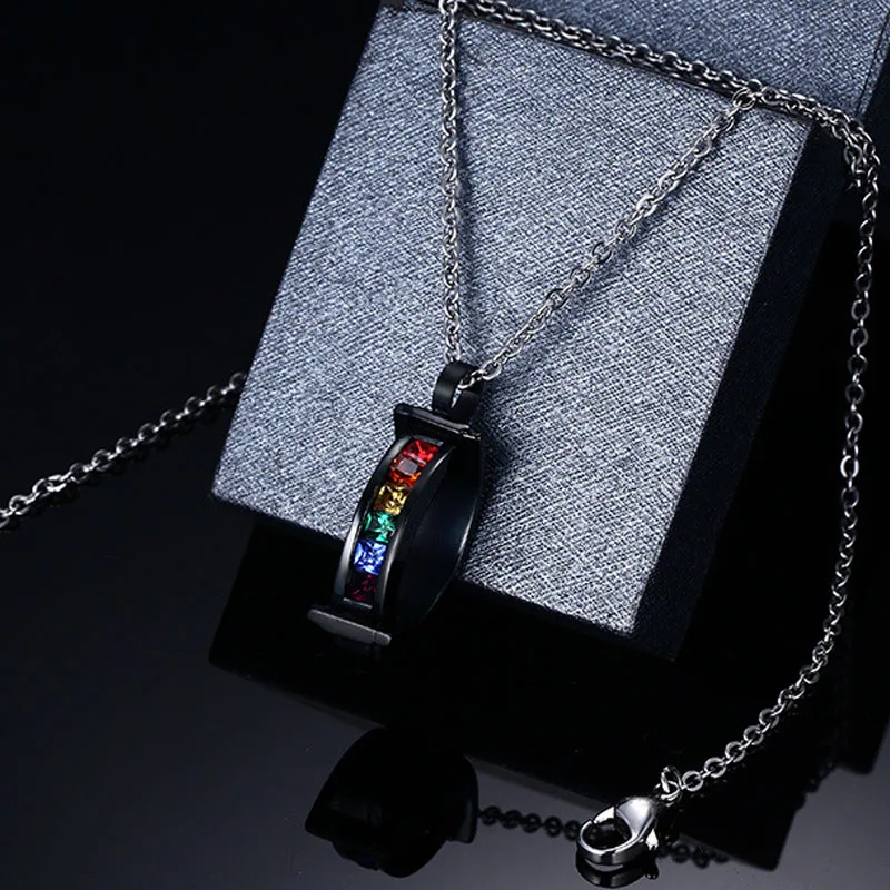 Ожерелье с изображением ЛГБТ радуги для геев и лесбиянок кружевное ожерелье